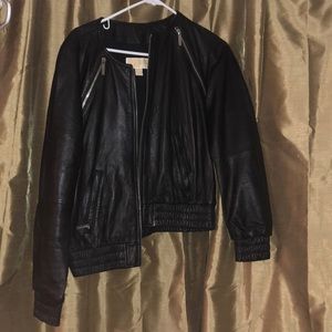 Michael Kors black leather jacket